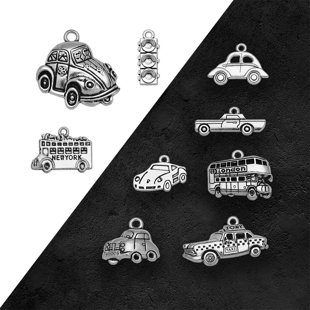 Jewelry Making London - Argent plaqué Taxi Bus voiture voyage