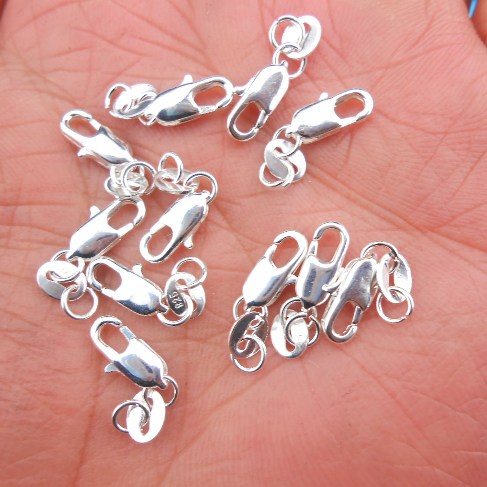 Lobster Clasp Silver - Maillons de bracelet en acier/cuivre plaqué