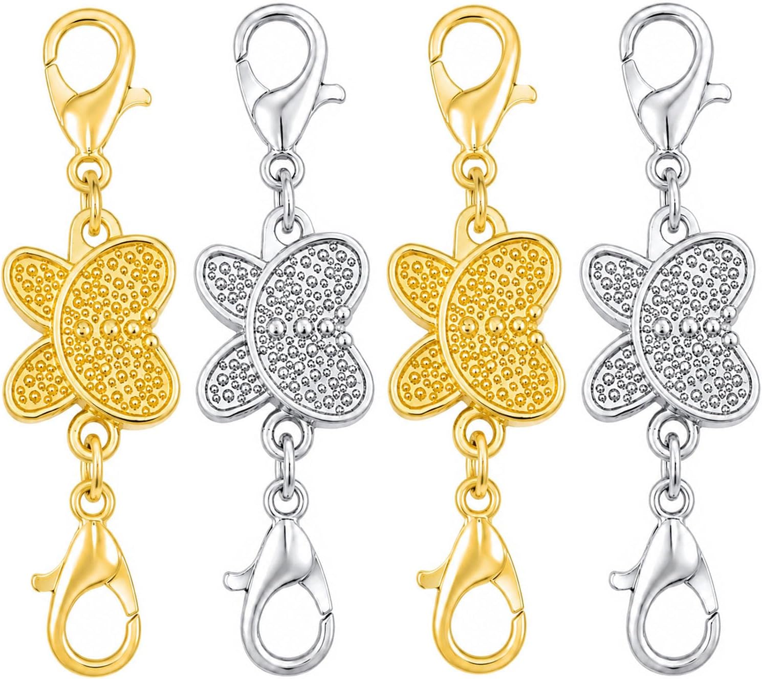 Lobster Clasp Silver - Fermoir magnétique en forme de papillon